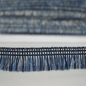 5 werven marine blauwe Mini kwast versiering met gouden Glitter Blue Trim, Groothandel trim, blauwe kwast, kleine kwast, blauwe kwast trim, trim marineblauw