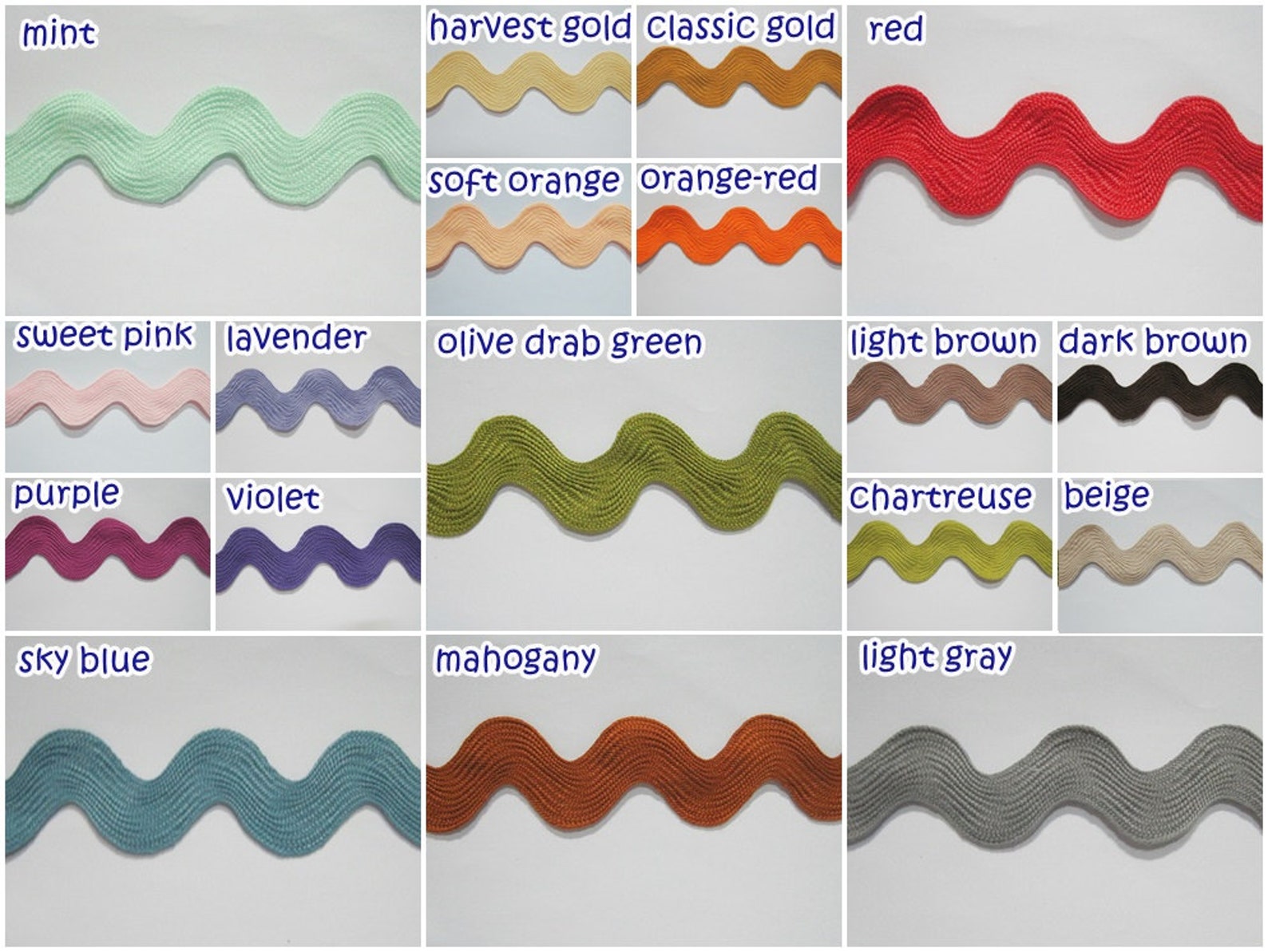 5 Yards Mahogany Jumbo Rick Rack Trim Brown Rick Rack Jumbo Etsy