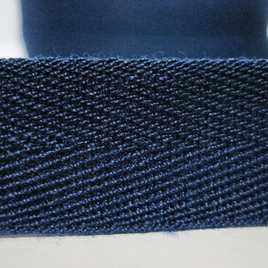 5 m 3/4" Marineblaues breites Fischgrätband, Marineblau, Blaues Baumwollband, Baumwollband, Band lot, Baumwoll-Köperband, Köperband für Masken