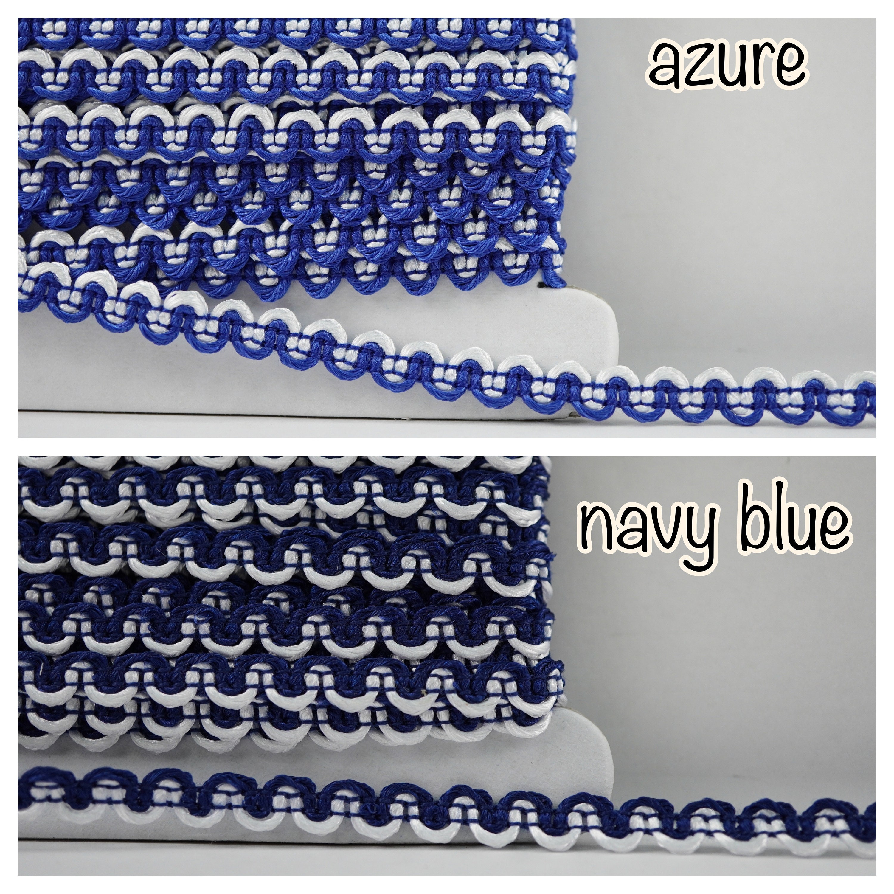Blue Ric Rak Trim 5 Yards Blue Braided Trim, Blue Braid, Blue Lace, Decorative Lace ...