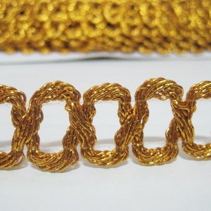 5 yards Dark Gold Metallic Braid, Wholesale trim, Metallic trim, Bag Handle, Headband, Choker, metallic braided trim, gold trim, gold braid