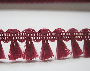 5 Yards Ruby Mini Tassel Trim