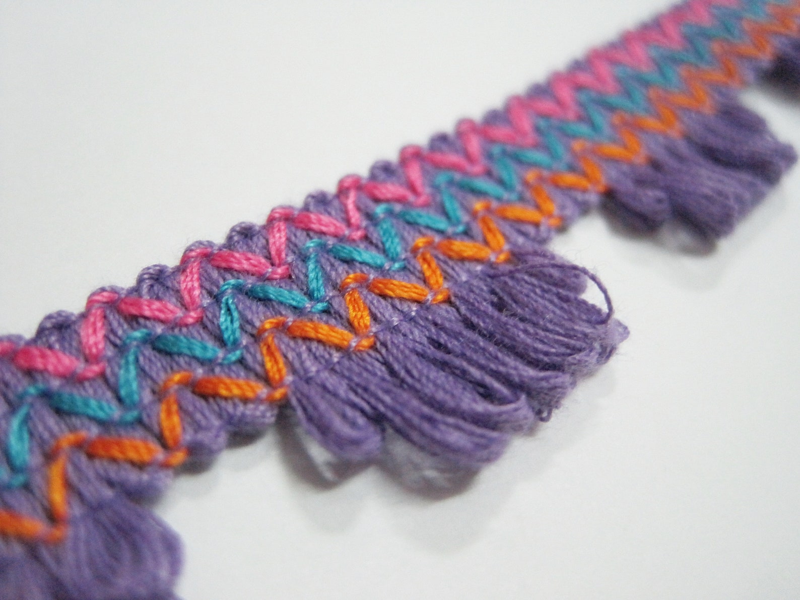 5 Yards Violet Scalloped Loop Trim, Violet Tassel Fringe, Wholesale ...