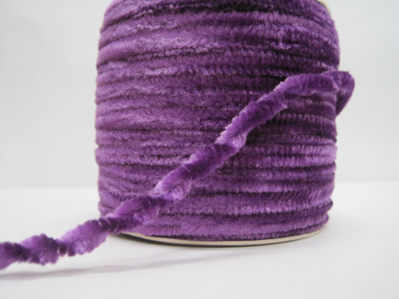 5 Yard Violet Chenille Cord Chenille Trim Velvet Trim Etsy