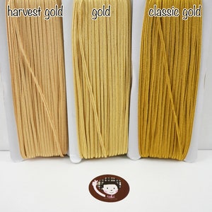 5 yards 3 mm Gold Soutache cord, soutache braid, shiny cord, flat cord, shiny braid, shiny flat braid, gold cord,  soutache braid, gold