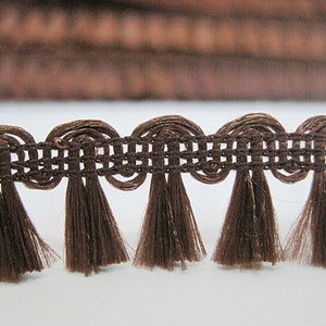 5 Yards Brown Mini Tassel Trim, Brown Trim, wholesale trim, trim lot, tassel, Brown tassel, trim, tiny tassel, Brown tassel trim, brown