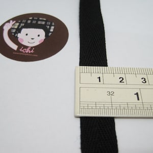 5 yards 1/2&quot; Black Herringbone Tape, Black Twill Tape, Black Cotton Tape, Cotton Ribbon, Black twill ribbon, twill tape for masks, black