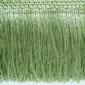 1 Yard 3 Olive Drab Green Chainette Fringe, Green Trim, Fringe tassel trim, Chainette trim, Green tassel, Green tassel trim, Wholesale image 1