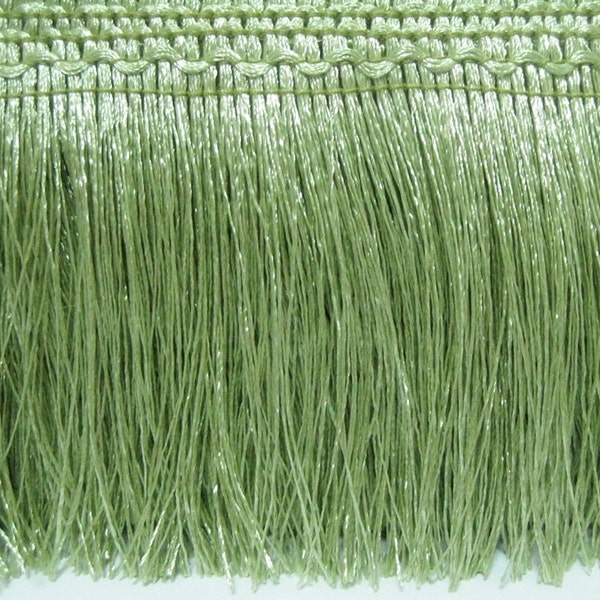 1 Yard 3 « Olive Drab Green Chainette Fringe, Green Trim, Fringe tassel trim, Chainette trim, Green tassel, Green tassel trim, Wholesale