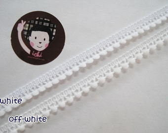 5 yards White Tiny Pom Pom Trim, Mini Pom Pom Trim, Tiny Pom Pom Trim, white trim, Wholesale trim, white pom pom fringe, decorating trim