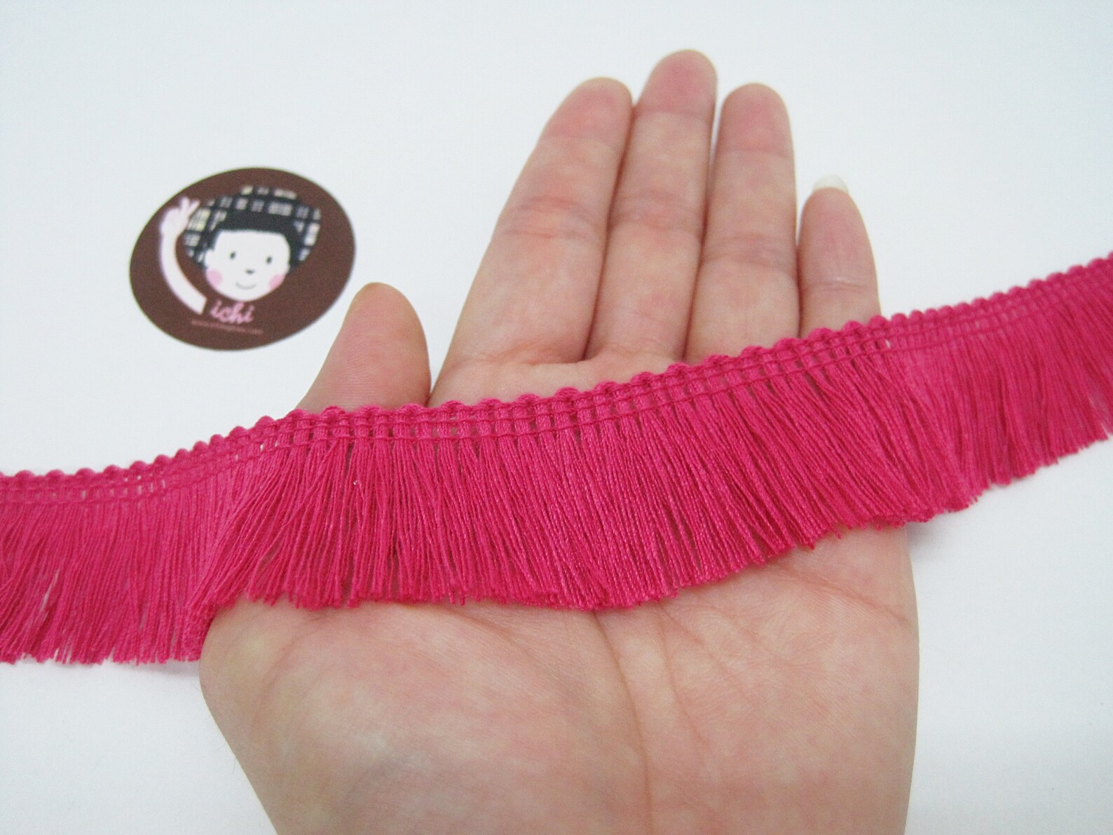 5 Yards Hot Pink Cotton Tassel Trim Pink Trim Pink tassel Etsy