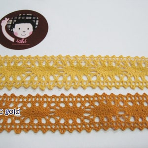 5 yards 1&quot; Gold Crochet Lace Trim, Lace Trim, Crochet Lace Trim, Lace Trim Ribbon, gold lace trim, gold lace, gold trim, gold lace trim