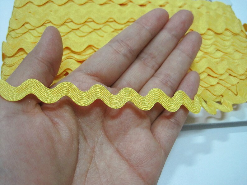 5 Yards 1/2 Rick Rack Trim Bright Yellow Ric Rac Trim Etsy