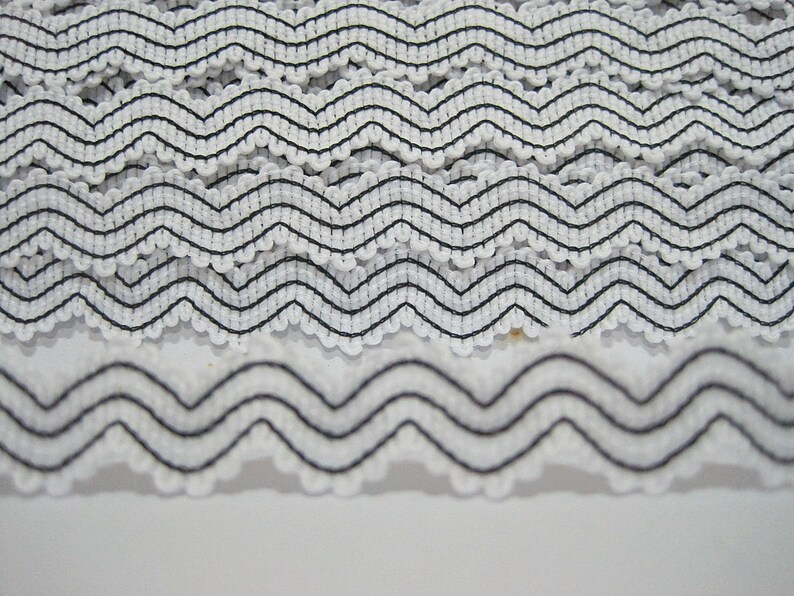 5 Yards White Elastic Rick Rack Trim Elastic Trim Ric Rac Etsy