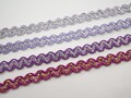 5 yards Purple Rick Rack with Silver/Gold metallic, Violet Trim, purple rick rack, gold metallic rick rack, silver metallic rick rack product logo
