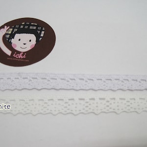 5 yardas 3/8&quot; adornos de encaje de ganchillo blanco, ribete de encaje, ribete de encaje de ganchillo, encaje blanco, cinta de ribete de encaje, encaje blanco, ribete blanco, ribete de encaje blanco