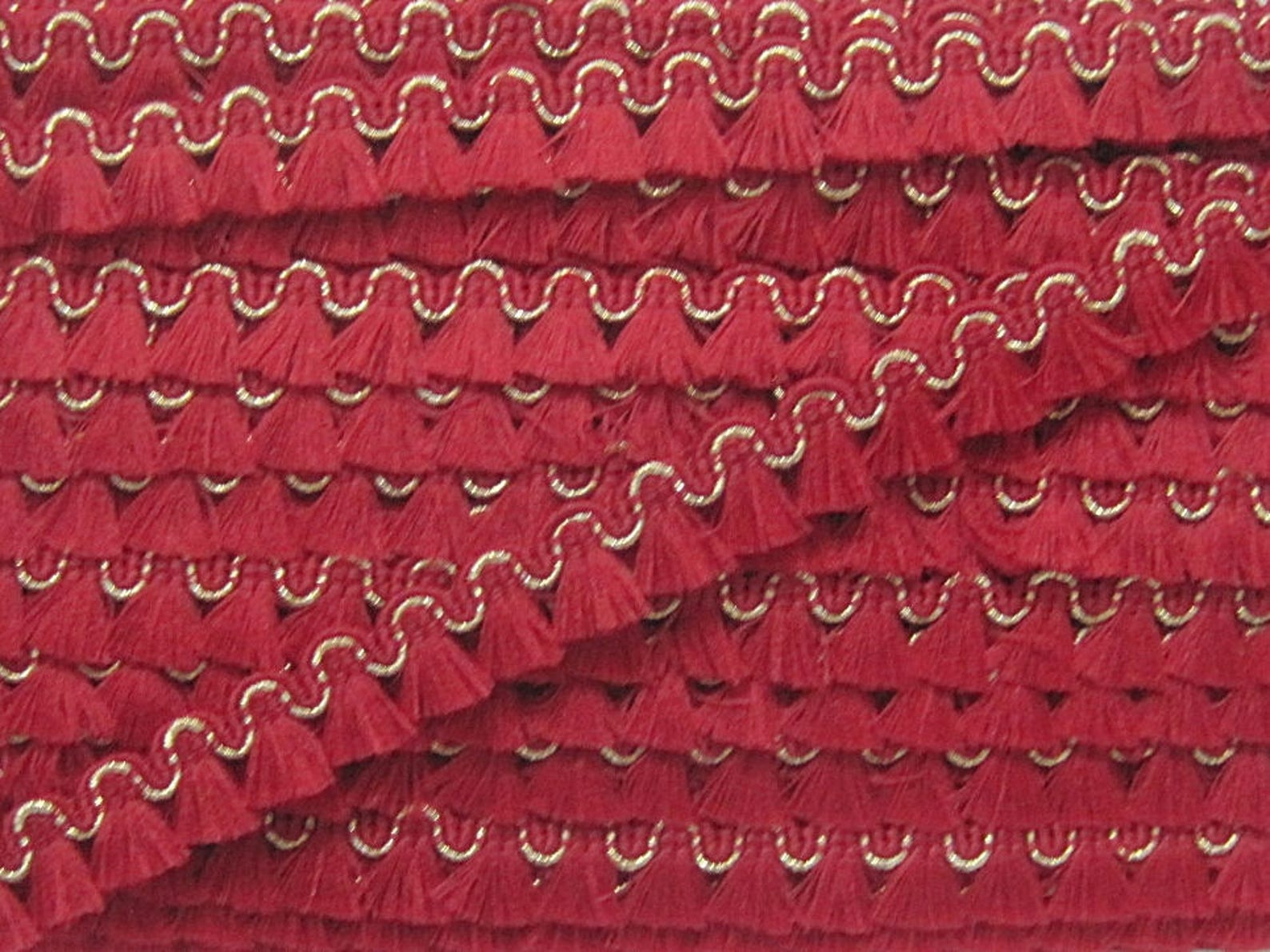 5 Yards Ruby Tassel Trim Red Trim Wholesale Trim Trim Lot Etsy