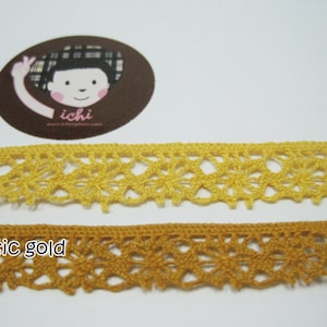5 yards 9/16&quot; Gold Crochet Lace Trim, Lace Trim, Crochet Lace Trim, Lace Trim Ribbon, gold lace trim, gold lace, gold trim, gold lace trim