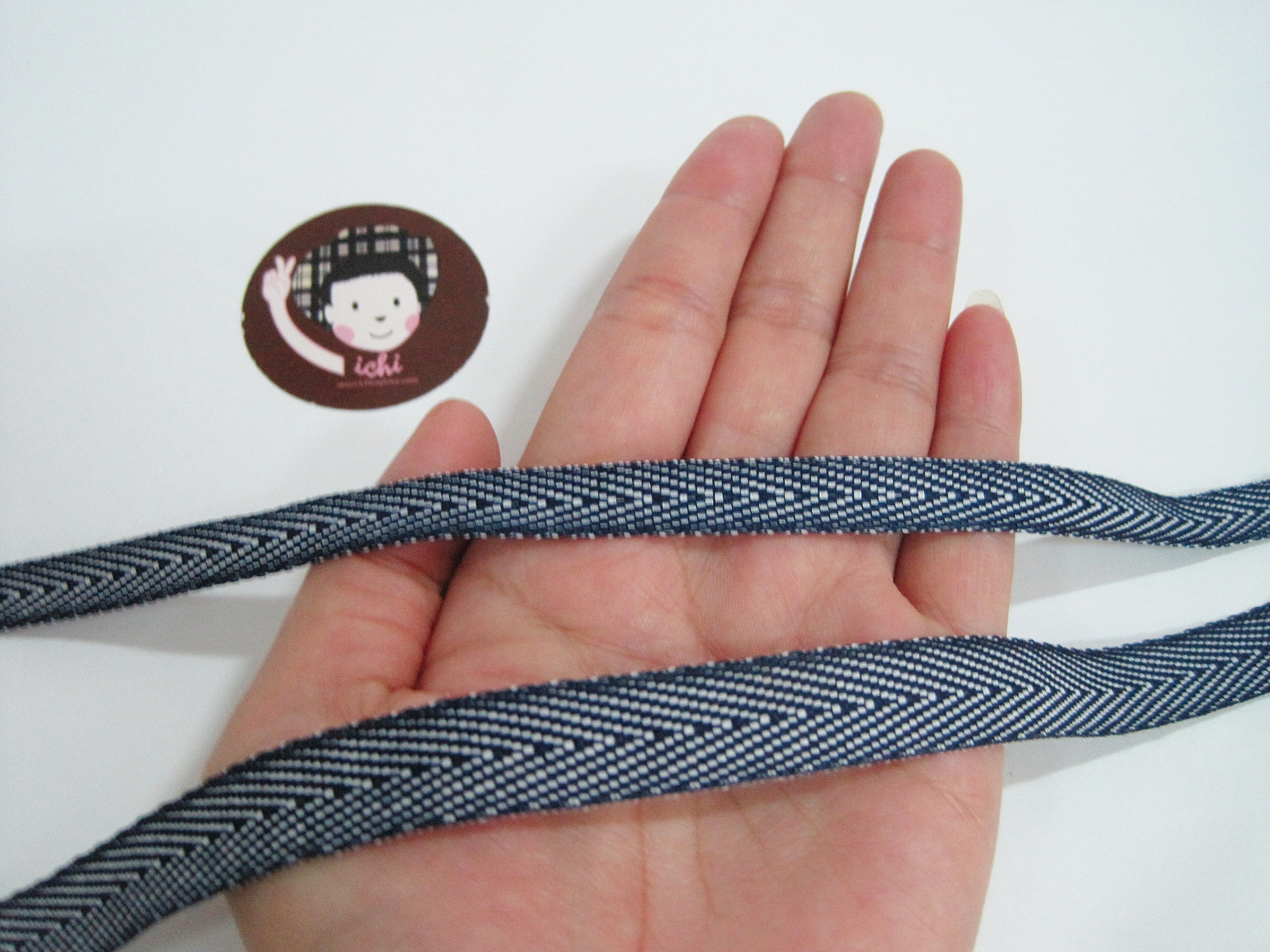 10m Baumwollband Herringbone Fischgrätmuster 10/20/30 mm Breit 