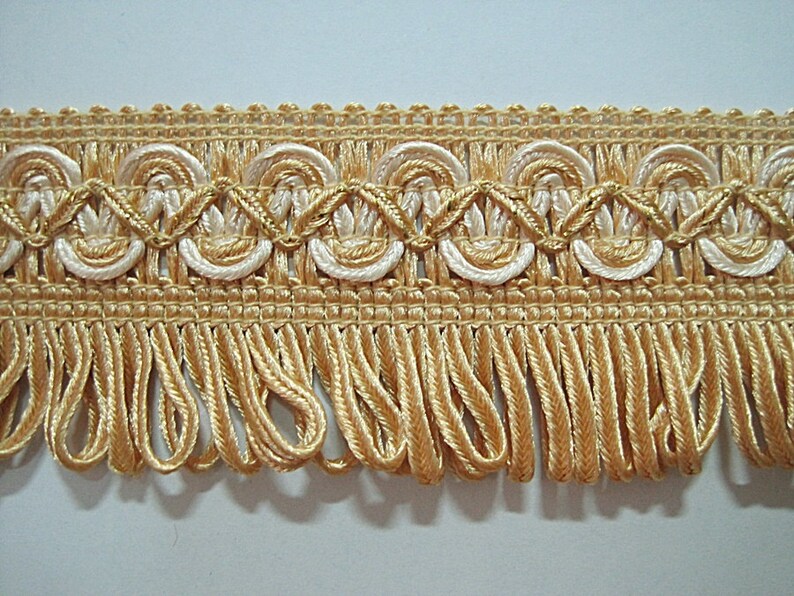 1 yard Harvest Gold Loop Fringe Tassel Trim Bullion Fringe Etsy