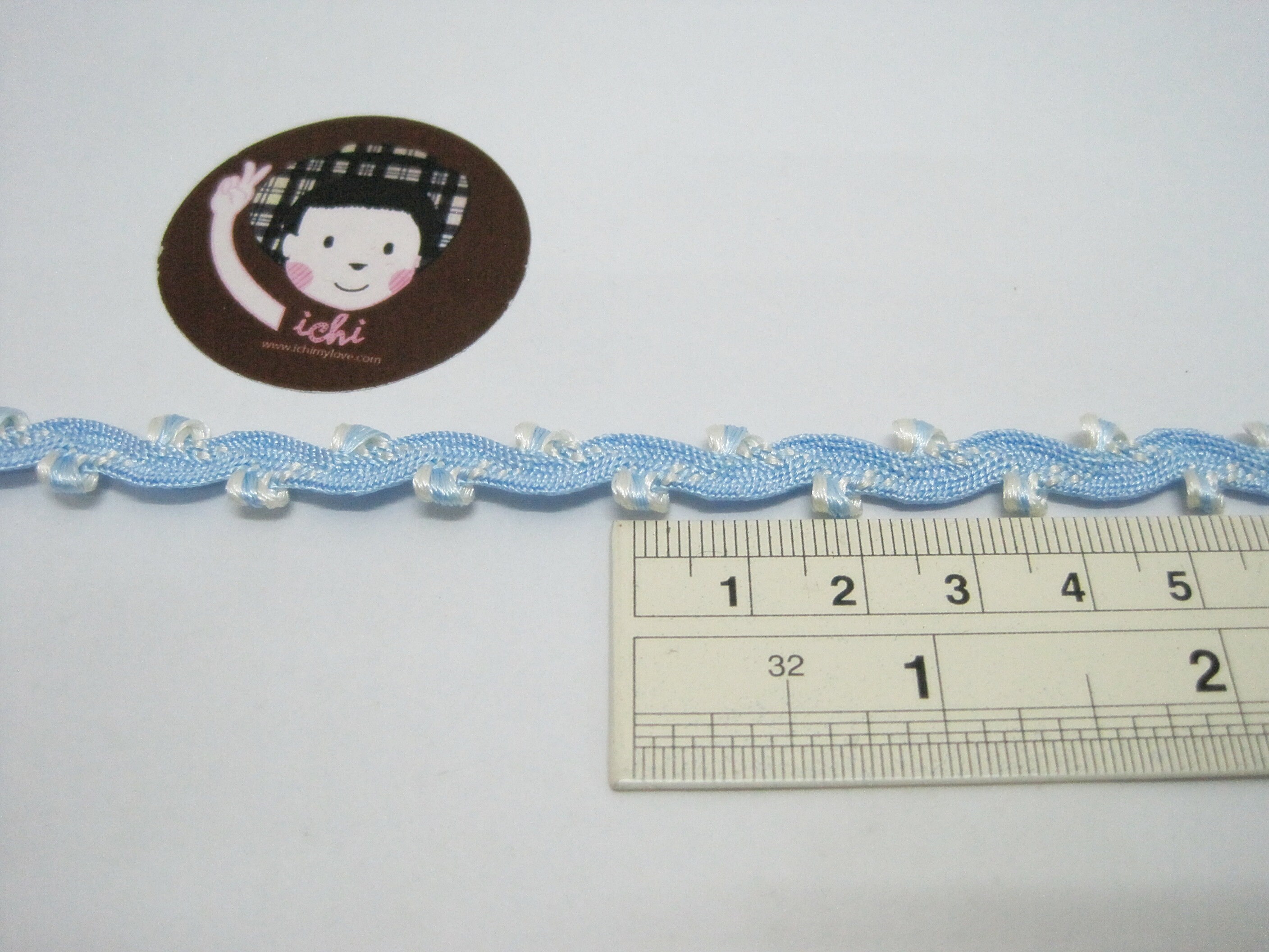 Blue Ric Rak Trim 5 Yd Light Blue Rick Rack Trim, Picot Rick Rack, Picot Trim, Pastel ...