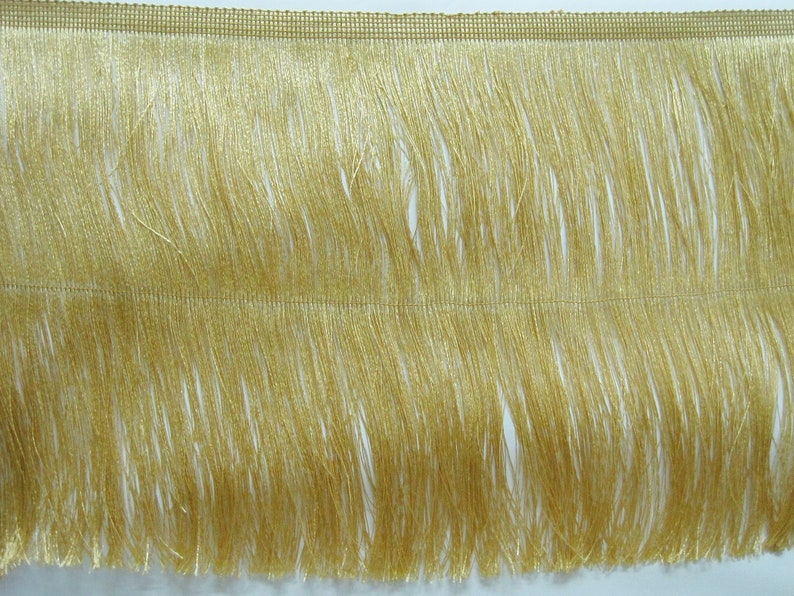 1 Yard 4 to 10 Gold Chainette Fringe, Gold Trim, Fringe tassel trim, Chainette trim, Gold tassel, Gold tassel trim, gold chainette fringe image 3