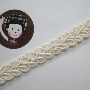 5 Yards 5/8&quot; 100% Cotton Gimp Braid, Natural trim, Ivory Trim, wholesale trim, Cotton Braid, unbleached cotton trim, cotton gimp braid