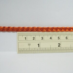 5 Yards 1/4" Braided Cord, Tangerine Cord, Flat Braided Cord, Flat Cord ...