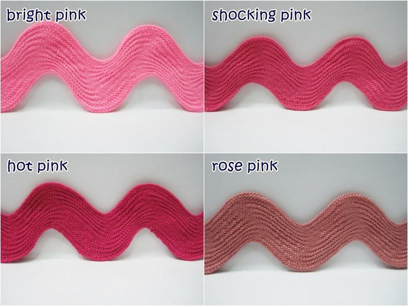 5 Yards Pink Jumbo Rick Rack Trim Pink Rick Rack Jumbo Ric Etsy