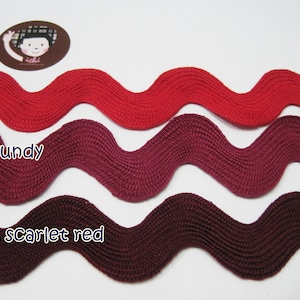 5 yards Red Jumbo Rick Rack Trim, red rick rack, Jumbo Ric Rac, Rick Rack Trim, Rick Rack Lot, jumbo rick rack, wholesale, red trim, red