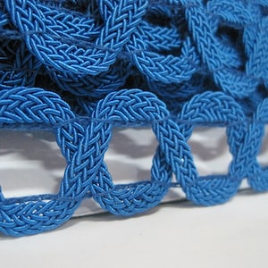 5 yards of Royal Blue Wide Braided, Wholesale trim, Bag Handle, Headband, braided trim, bracelet, braided cord, blue trim, blue braided,blue