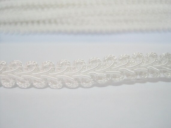 White//Metallic Silver Braid 10 mm Sewing Edging//Trim//Gimp Upholstery Free UK P/&P