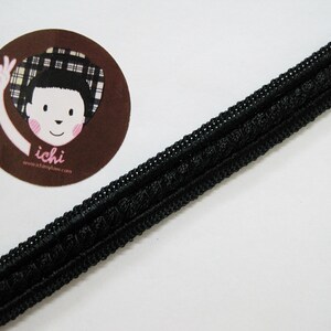 5 Yards Black Braided Trim, Gimp Braid, Braided Cord, Gimp Cord, Braided Gimp Trim, Scroll Braid Trim, black braid, black ribbon, black cord