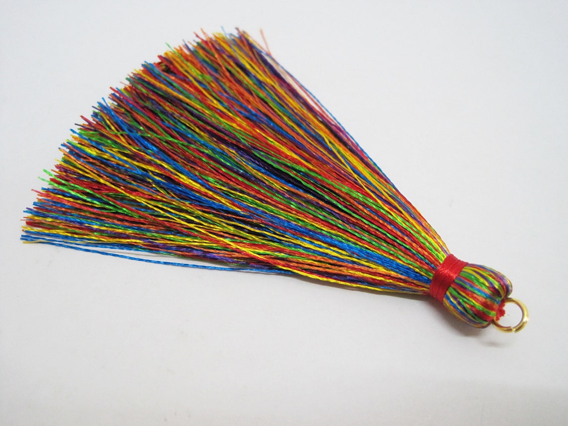 20 pcs Rainbow Silky Tassel Rainbow Tassel Wholesale Etsy