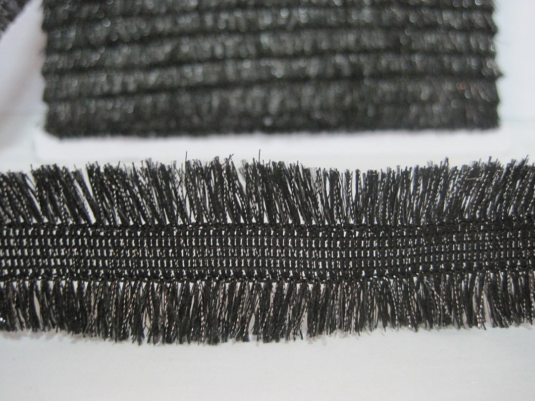 5 Yards Black 2side Tassel Trim, Black Tassel Trim, Metallic Tassel