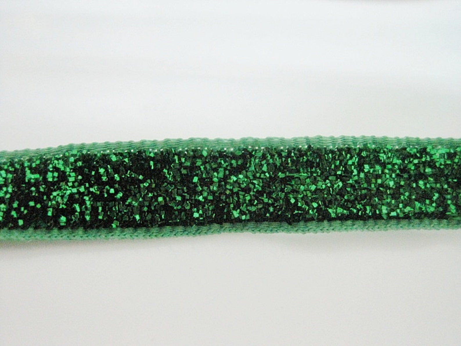 5 Yards Green Metallic Glitter Ribbon 3/8 Glitter - Etsy