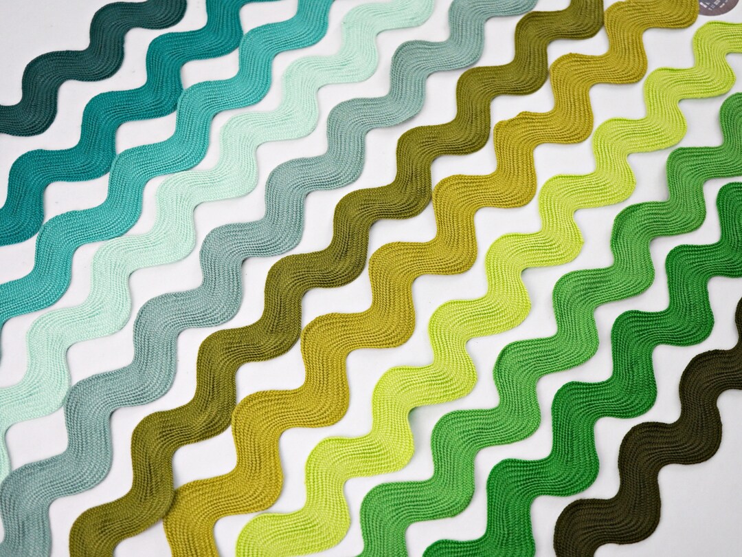5 Yards Green Jumbo Rick Rack Trim, Mint Rick Rack, Jumbo Ric Rac, Rick