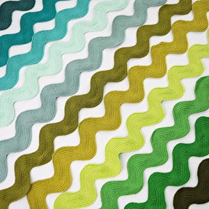 5 yards Green Jumbo Rick Rack Trim, mint rick rack, Jumbo Ric Rac, Rick Rack Trim, jumbo rick rack, large rick rack, olive green rick rack