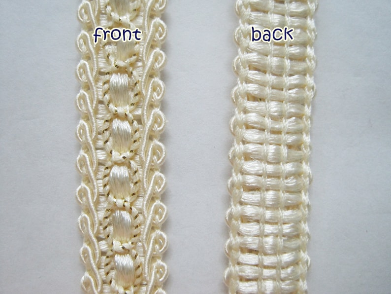 5 Yards 1/2 Cream Gimp Braid Trim Gimp Braid Braided Etsy