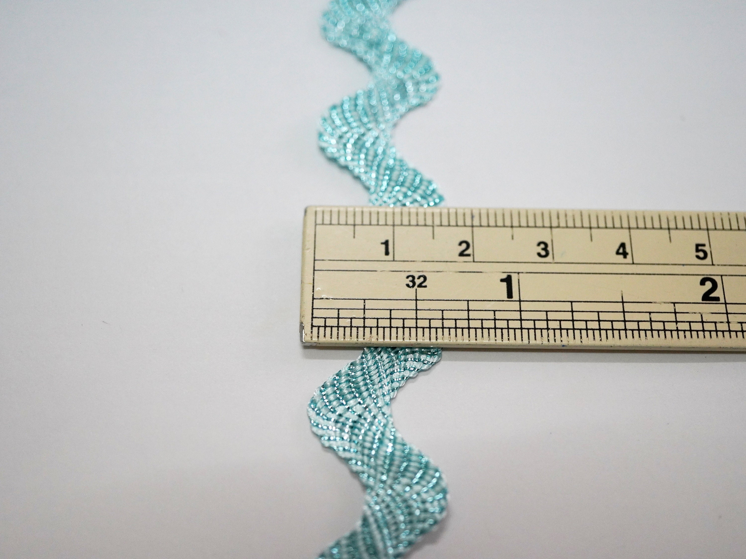 5 Yards Blue Metallic Rick Rack, Turquoise Metallic Rick Rack, Sparkly ...