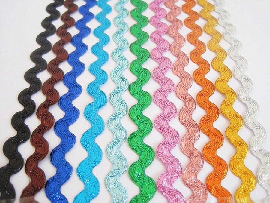 1 Pack 36 Yards Metallic Rick Rack Trim Wholesale Rick Etsy