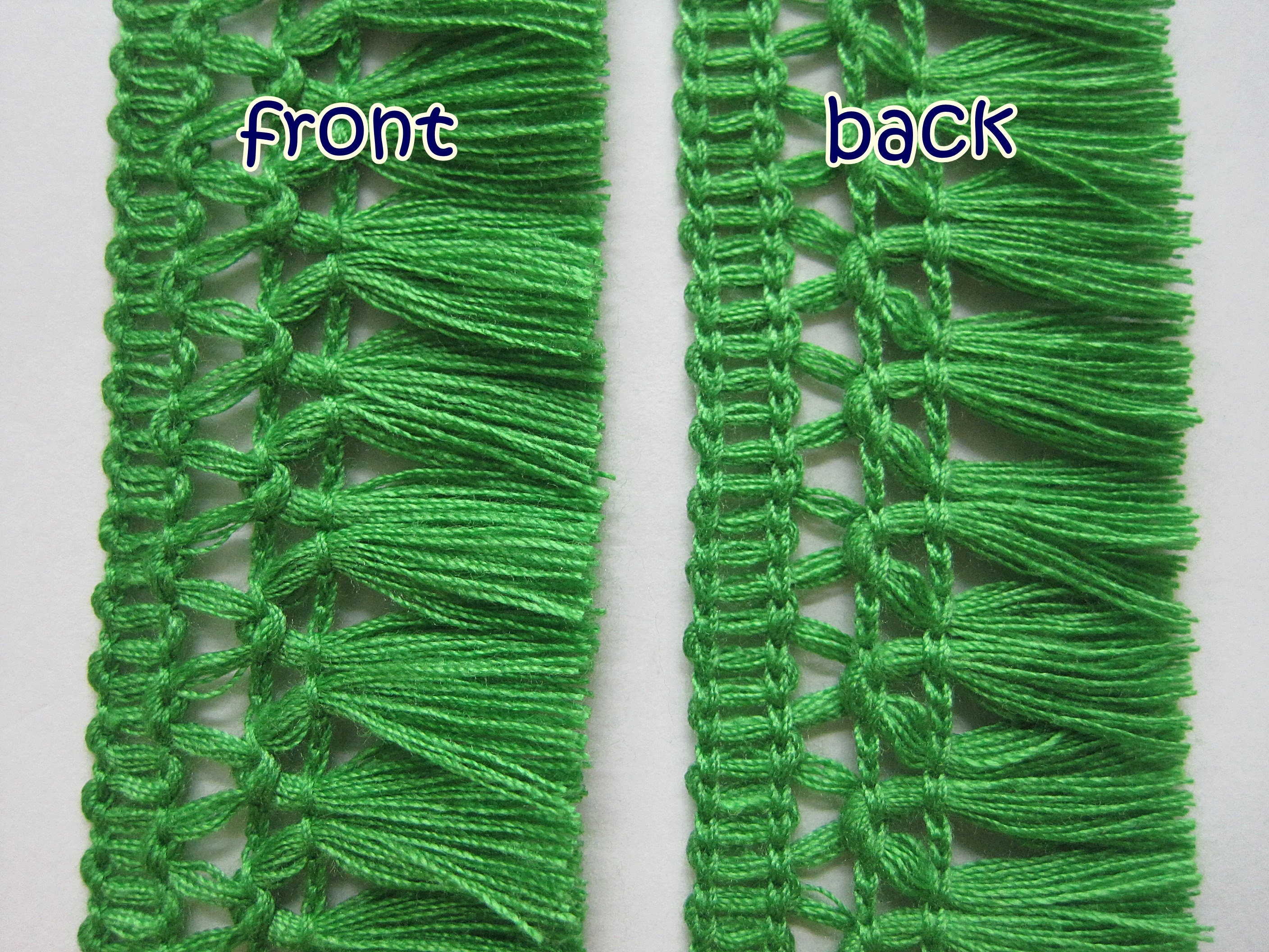 5 Yd 11/4 Green Cotton Tassel Trim Green Trim Green Etsy