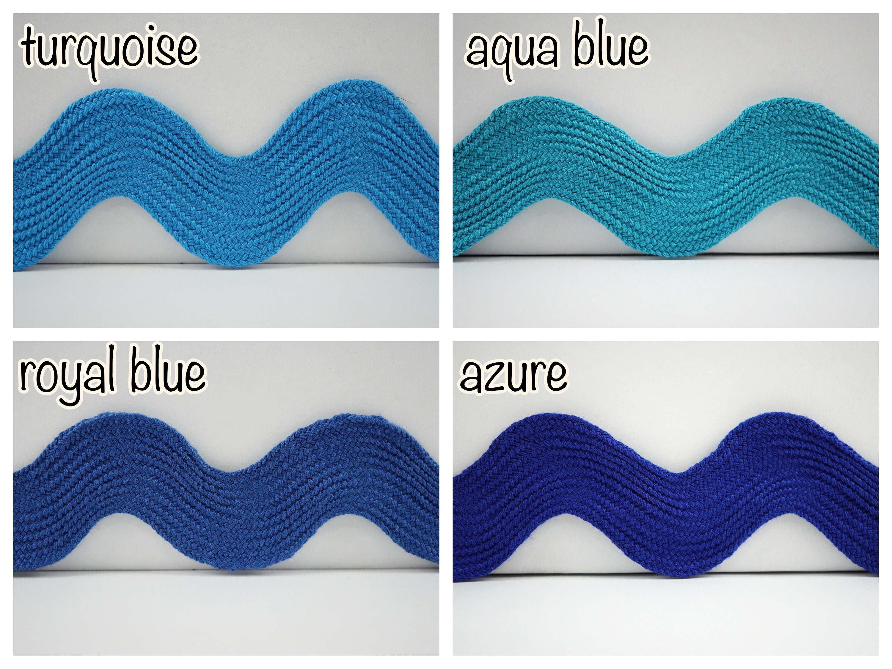 Blue Ric Rak Trim 5 Yards Blue Jumbo Rick Rack Trim, Blue Rick Rack, Rick Rack Trim, Rick ...