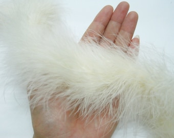 4 yards 2.5" Cream Fur Trim