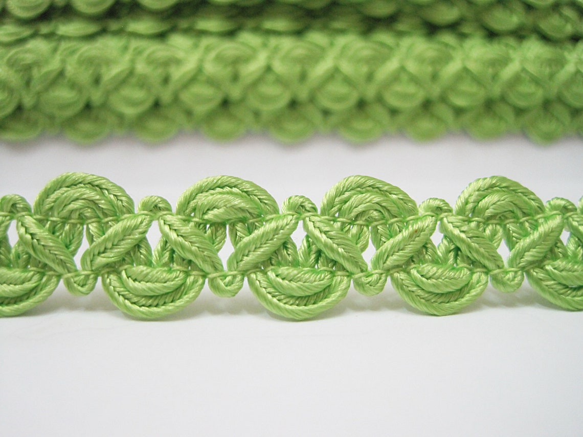 5 yards Green Braid Braided Trim braided headband picot | Etsy