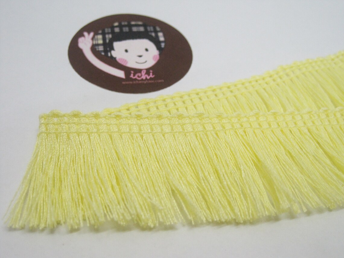 5 Yards Light Yellow Cotton Tassel Trim Yellow tassel fringe Etsy