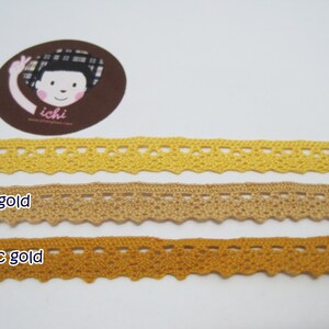 5 yards 3/8&quot; Gold Crochet Lace Trim, Lace Trim, Crochet Lace Trim, Lace Trim Ribbon, gold lace trim, gold lace, gold trim, gold lace trim