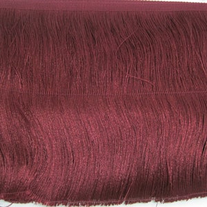 1 Yard 4" to 10" Burgundy Chainette Fringe, Red Trim, Fringe tassel trim, Chainette trim, Red tassel, red tassel trim, red chainette trim