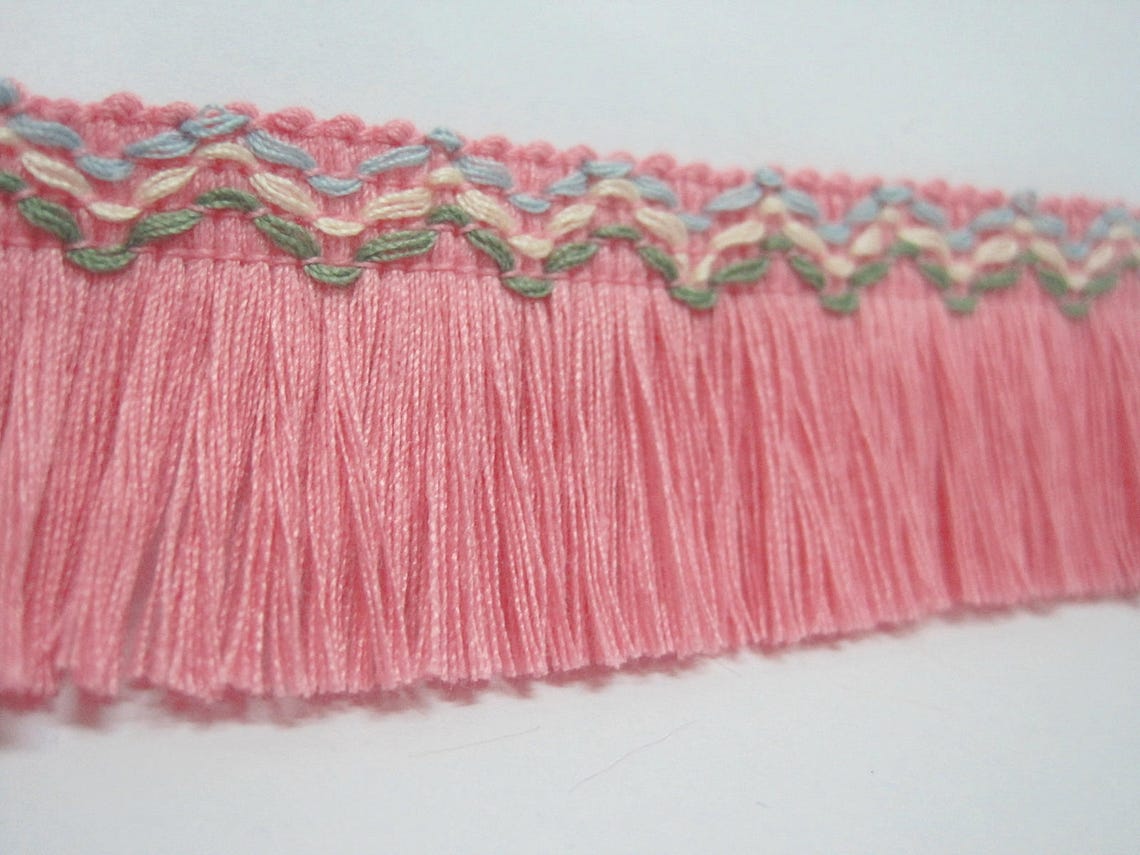 5 Yards Coral Pink Tassel Trim Pink Trim Pink Tassel Fringe Etsy