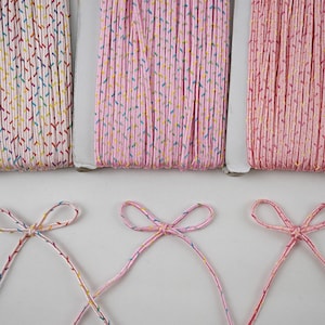 5 yards Pink Sprinkles Soutache cord, soutache braid, shiny cord, flat cord, shiny braid, shiny flat braid, pink cord, pink soutache braid